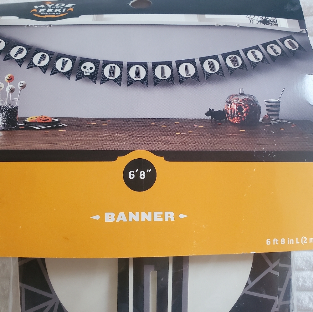 Hyde and Eek! Happy Halloween 6'8" Banner